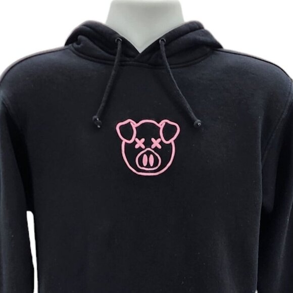 Shane Dawson Embroidered Pig Logo Black Hoodie Sweatshirt Adult Small - Picture 2 of 5
